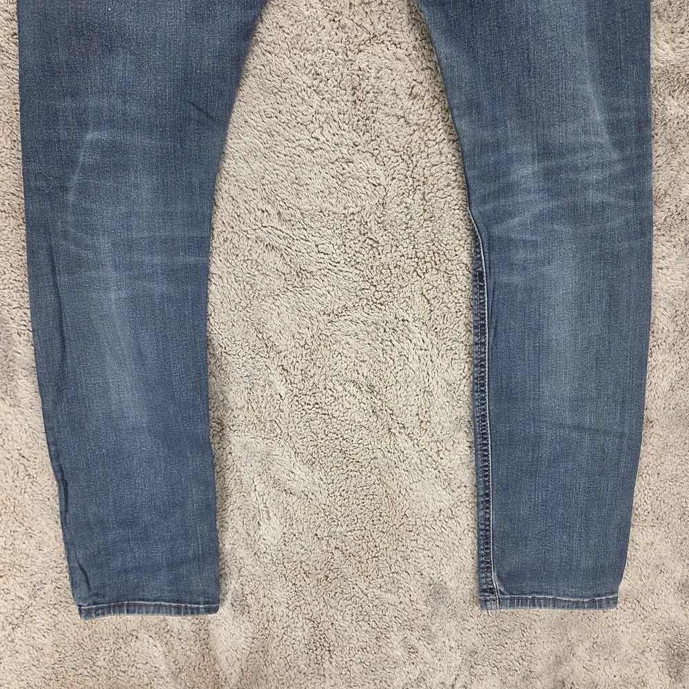 Diesel Jeans Mens 32x32 Blue Tepphar Slim Carrot Button Fly Distressed 0679I